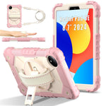 For Xiaomi Redmi Pad SE 4G 8.7 inch Case Silicone+PC Kickstand Tablet Cover with Handy Strap
