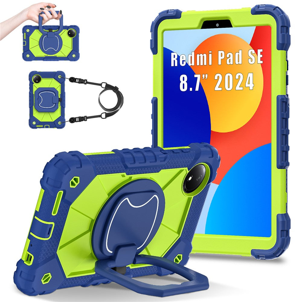 For Xiaomi Redmi Pad SE 4G 8.7 inch Case Silicone+PC Kickstand Tablet Cover