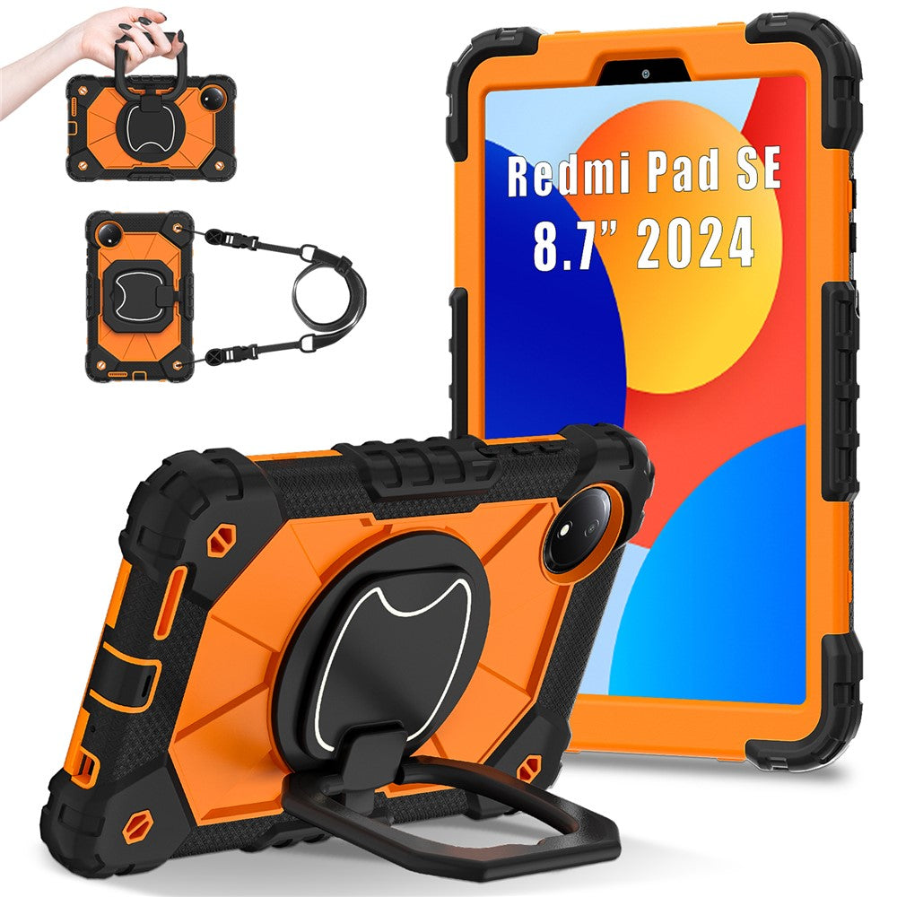 For Xiaomi Redmi Pad SE 4G 8.7 inch Case Silicone+PC Kickstand Tablet Cover