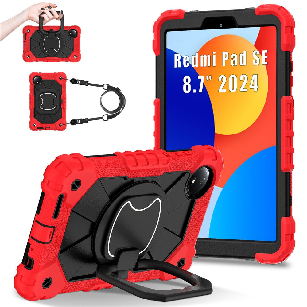 For Xiaomi Redmi Pad SE 4G 8.7 inch Case Silicone+PC Kickstand Tablet Cover
