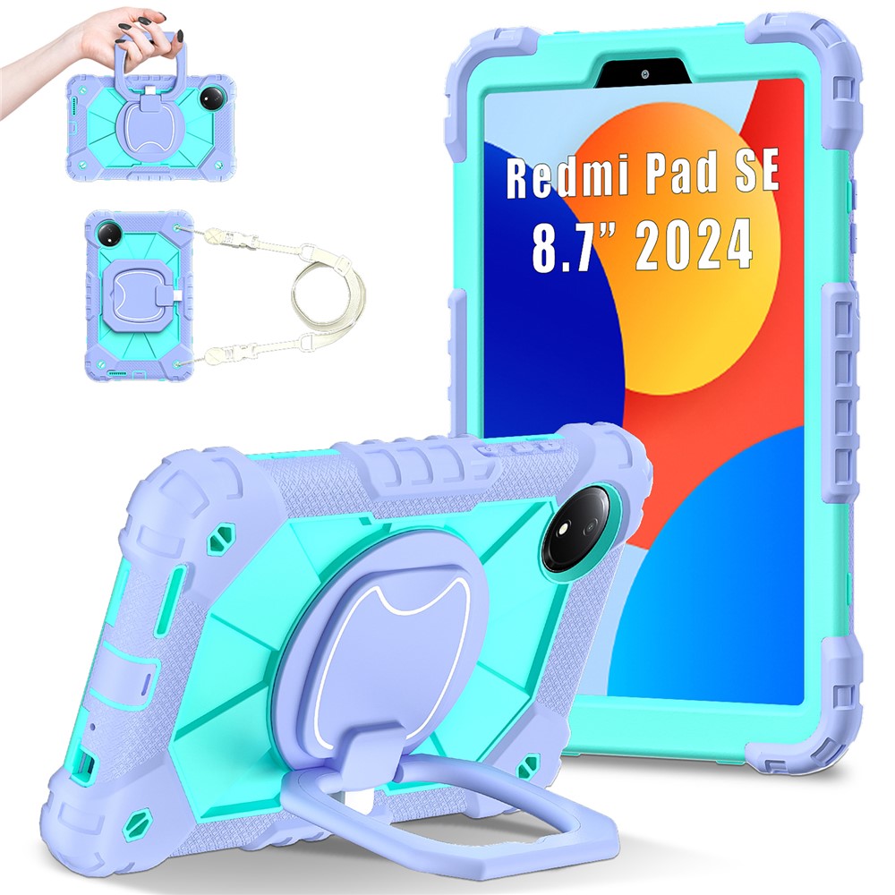 For Xiaomi Redmi Pad SE 4G 8.7 inch Case Silicone+PC Kickstand Tablet Cover