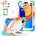 For Xiaomi Redmi Pad SE 4G 8.7 inch Case Silicone+PC Kickstand Tablet Cover