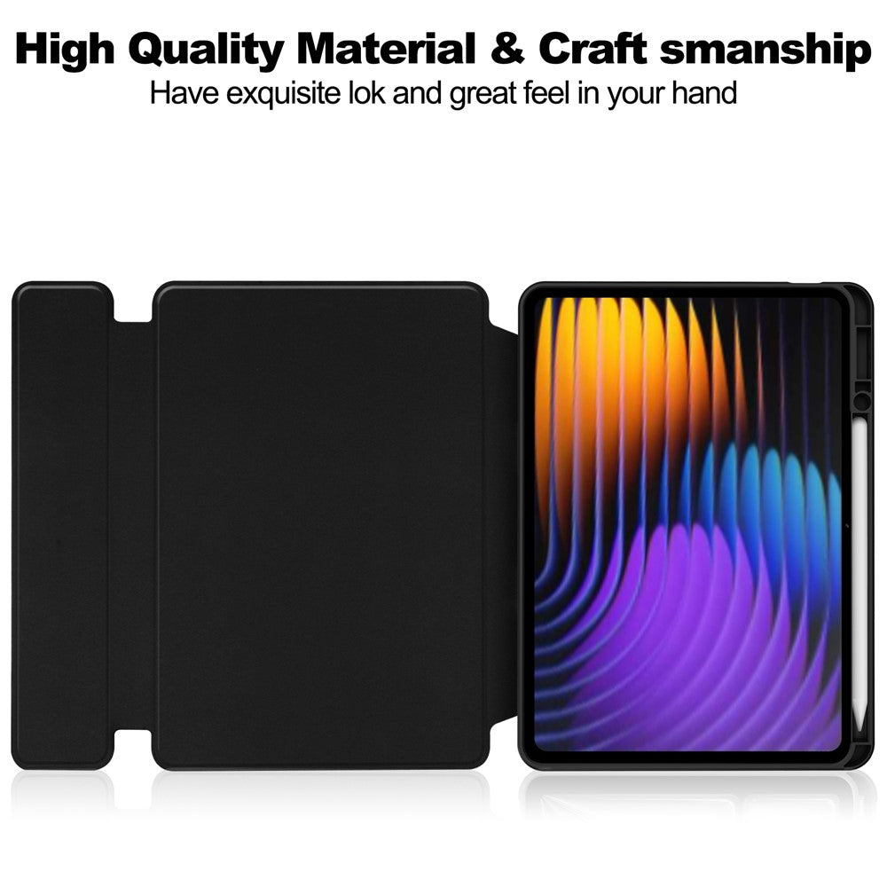 For Xiaomi Poco Pad X1 / Pad 8 Pro / Pad 8 / Pad 7 Pro / Pad 7 Case 360 Degree Rotary Stand PU Leather+Acrylic Tablet Cover (Without Keyboard)