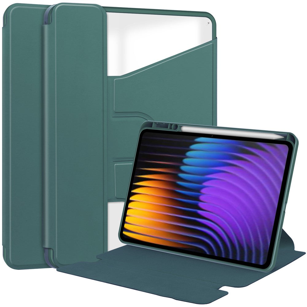 For Xiaomi Poco Pad X1 / Pad 8 Pro / Pad 8 / Pad 7 Pro / Pad 7 Case 360 Degree Rotary Stand PU Leather+Acrylic Tablet Cover (Without Keyboard)