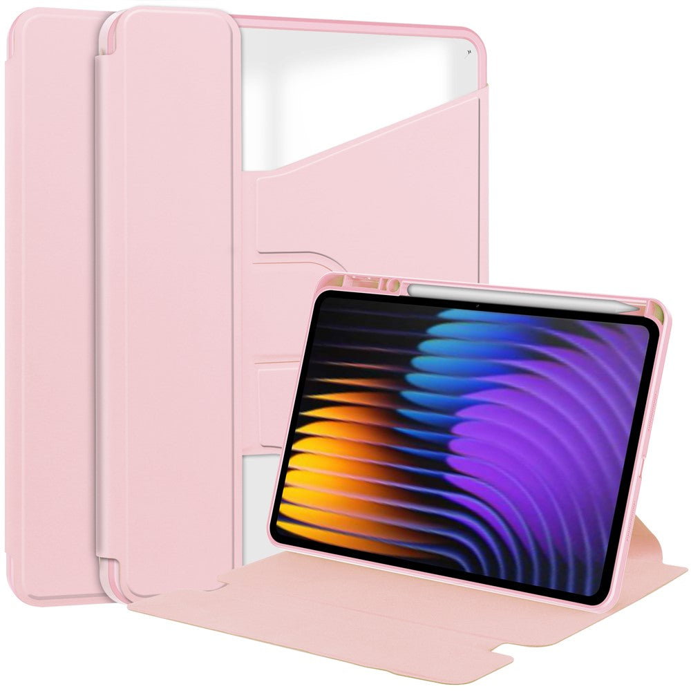 For Xiaomi Poco Pad X1 / Pad 8 Pro / Pad 8 / Pad 7 Pro / Pad 7 Case 360 Degree Rotary Stand PU Leather+Acrylic Tablet Cover (Without Keyboard)