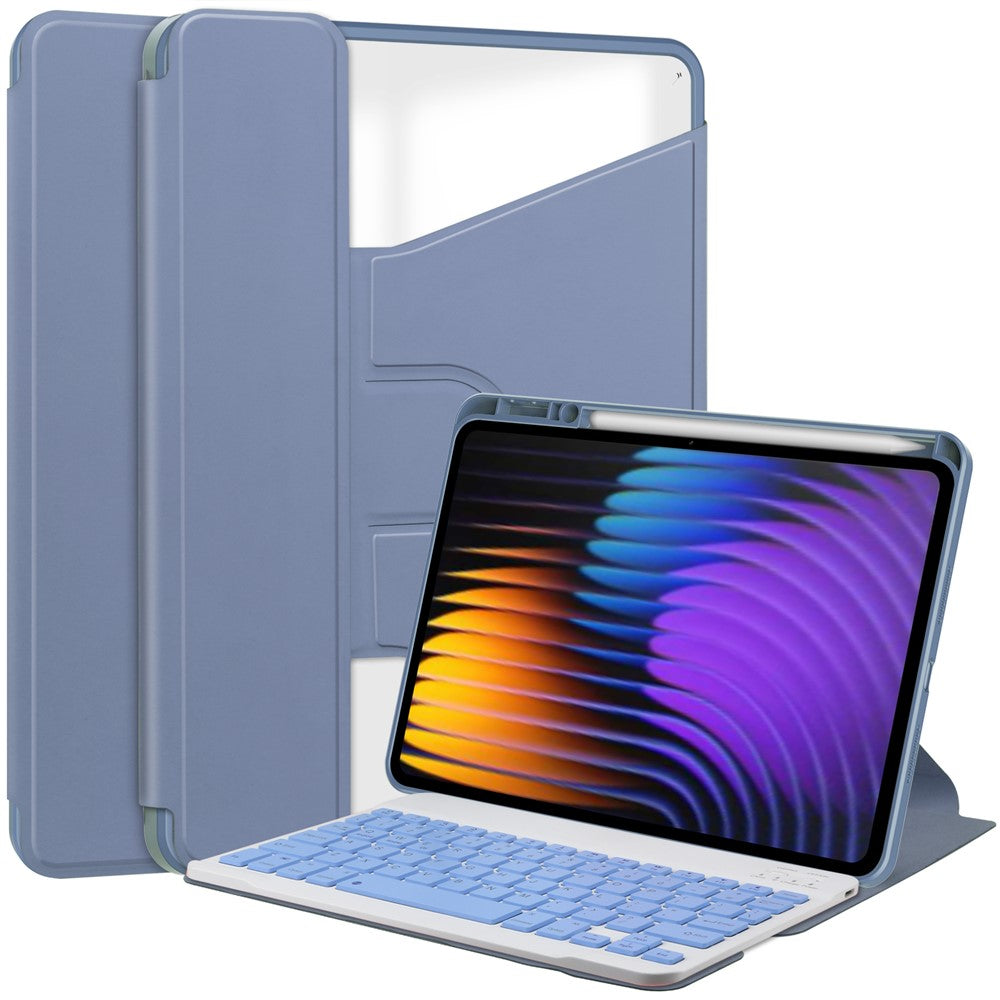 For Xiaomi Poco Pad X1 / Pad 8 Pro / Pad 8 / Pad 7 Pro / Pad 7 Case 360-Degree Rotary Stand PU Leather+Acrylic Tablet Cover with Keyboard