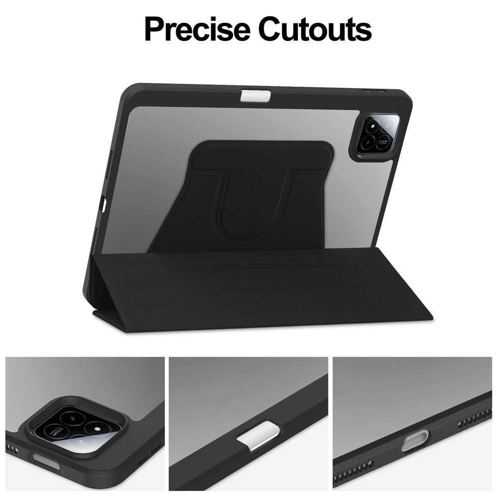 For Xiaomi Poco Pad X1 / Pad 8 Pro / Pad 8 / Pad 7 Pro / Pad 7 Case 360 Degree Rotary Stand PU Leather+Acrylic Tablet Cover (Without Keyboard)