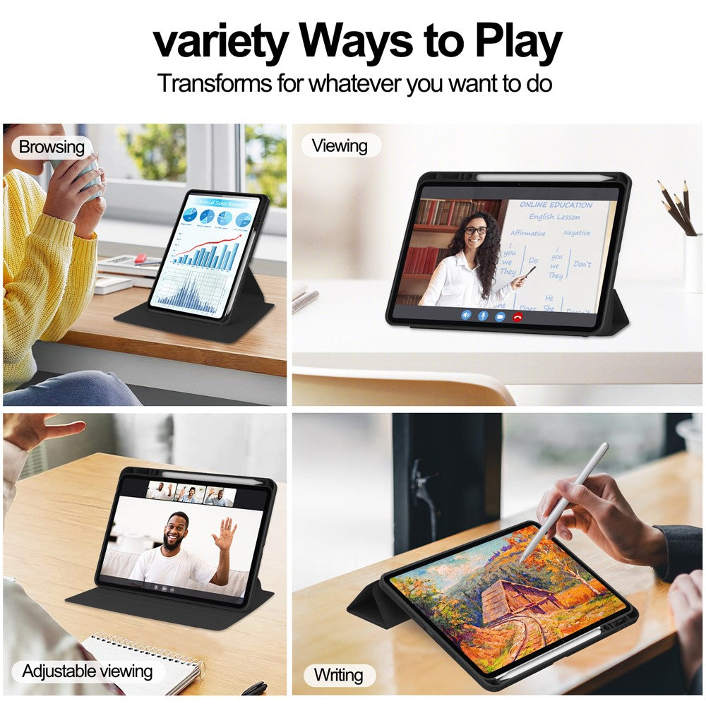 For Xiaomi Poco Pad X1 / Pad 8 Pro / Pad 8 / Pad 7 Pro / Pad 7 Case 360 Degree Rotary Stand PU Leather+Acrylic Tablet Cover (Without Keyboard)