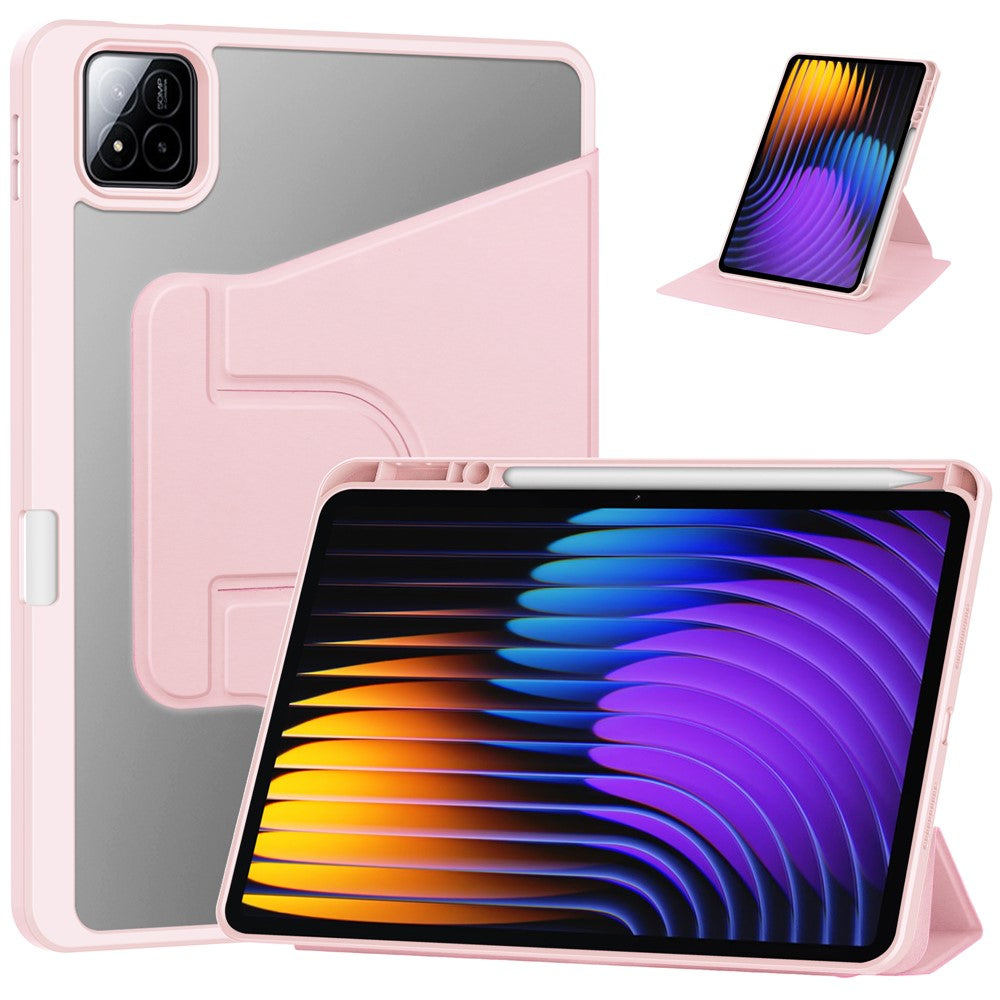 For Xiaomi Poco Pad X1 / Pad 8 Pro / Pad 8 / Pad 7 Pro / Pad 7 Case 360 Degree Rotary Stand PU Leather+Acrylic Tablet Cover (Without Keyboard)