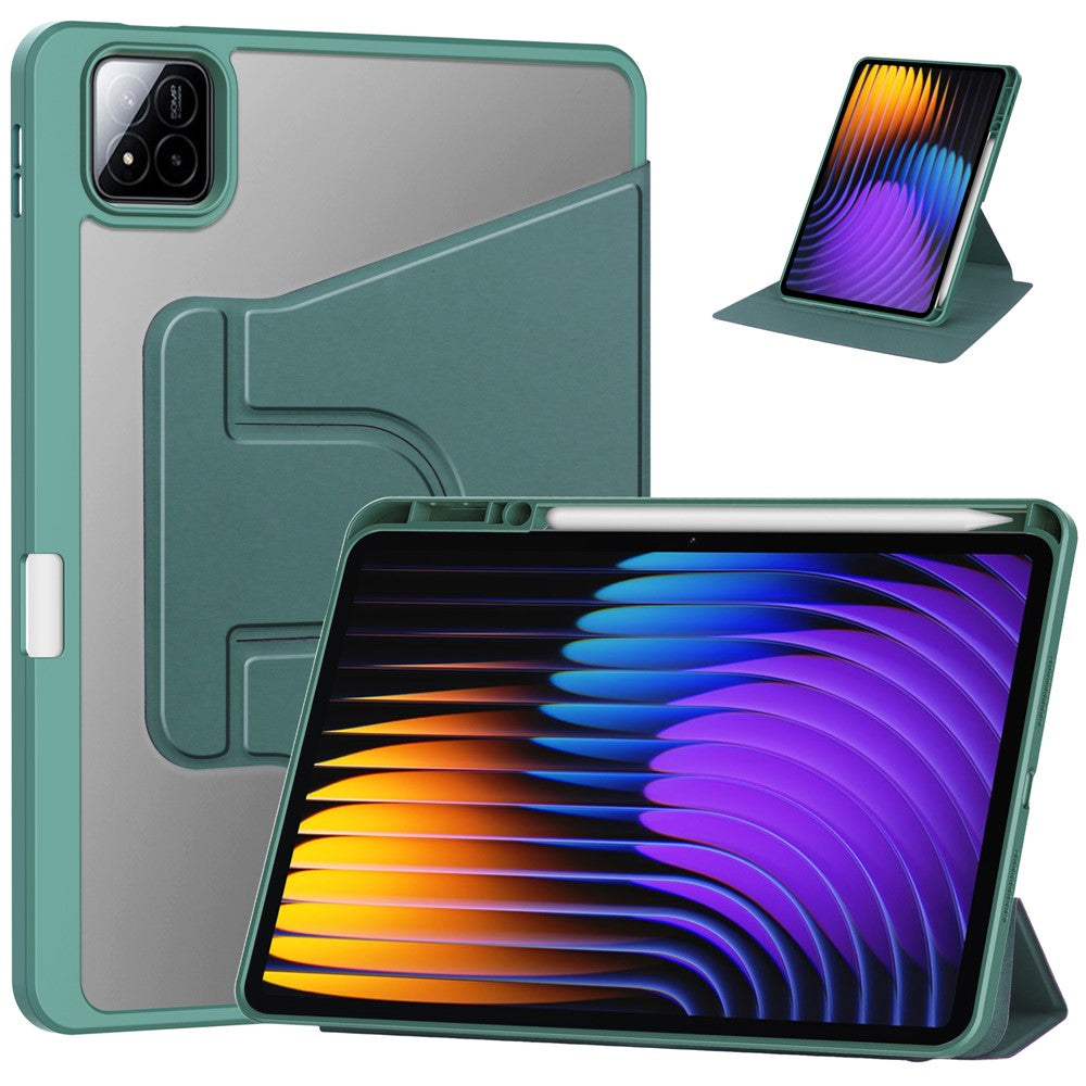 For Xiaomi Poco Pad X1 / Pad 8 Pro / Pad 8 / Pad 7 Pro / Pad 7 Case 360 Degree Rotary Stand PU Leather+Acrylic Tablet Cover (Without Keyboard)