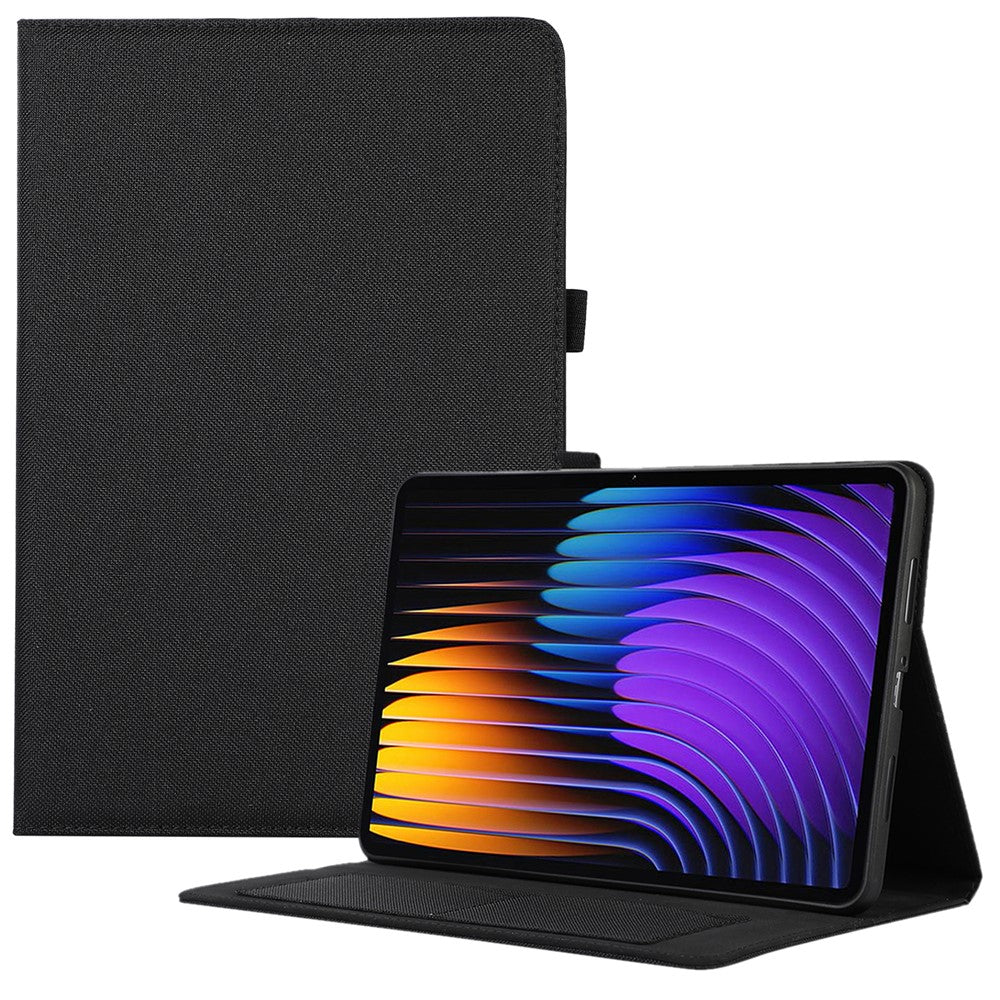 For Xiaomi Poco Pad X1 / Pad 8 Pro / Pad 8 / Pad 7 Pro / Pad 7 Leather Case Card Holder Cloth Texture Tablet Stand Cover