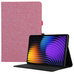 For Xiaomi Poco Pad X1 / Pad 8 Pro / Pad 8 / Pad 7 Pro / Pad 7 Leather Case Card Holder Cloth Texture Tablet Stand Cover