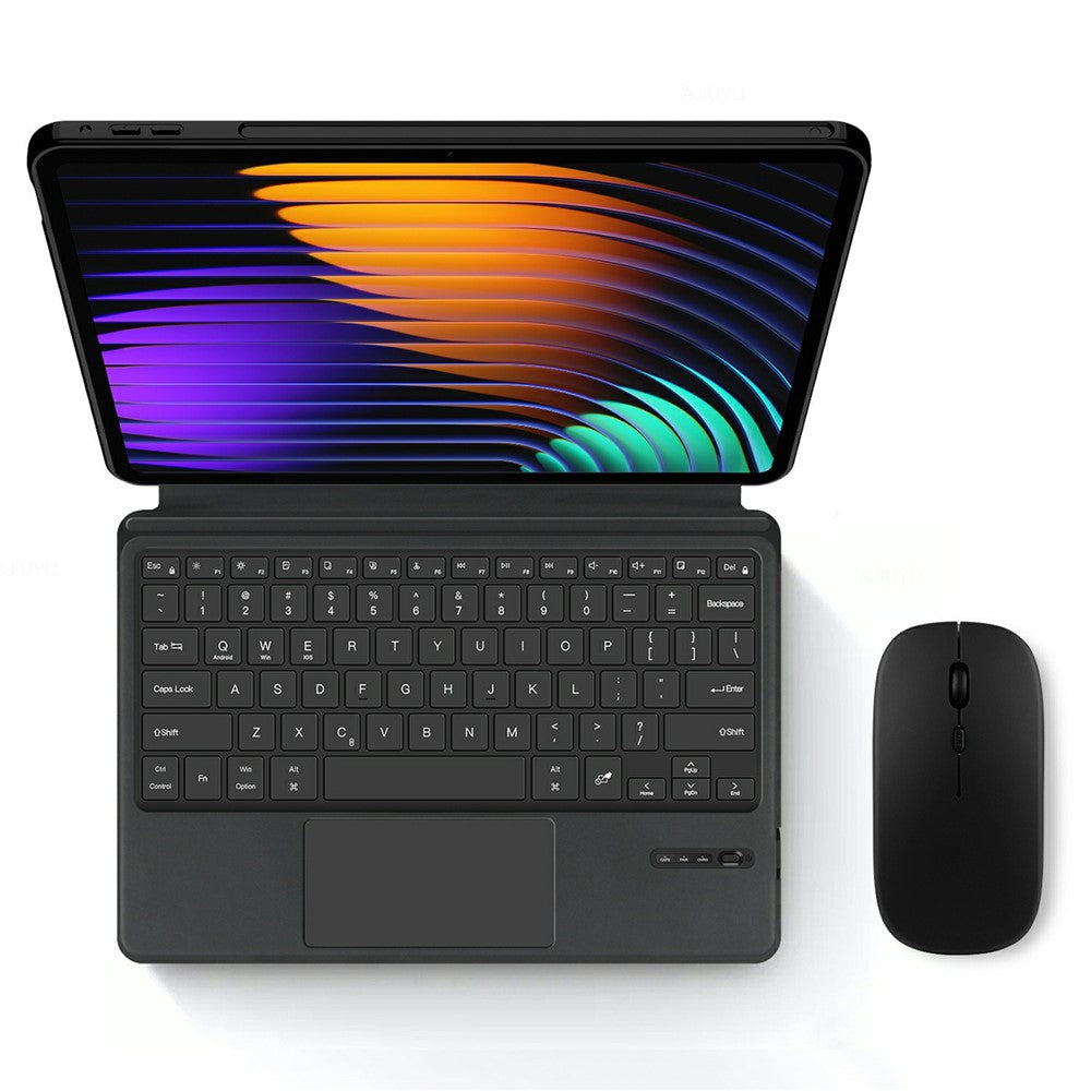 For Xiaomi Pad 7 Magnetic Leather Case + Touchpad Bluetooth-compatible Keyboard with Backlit