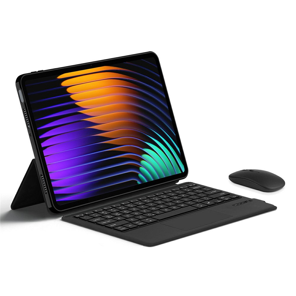 For Xiaomi Pad 7 Magnetic Leather Case + Touchpad Bluetooth-compatible Keyboard with Backlit