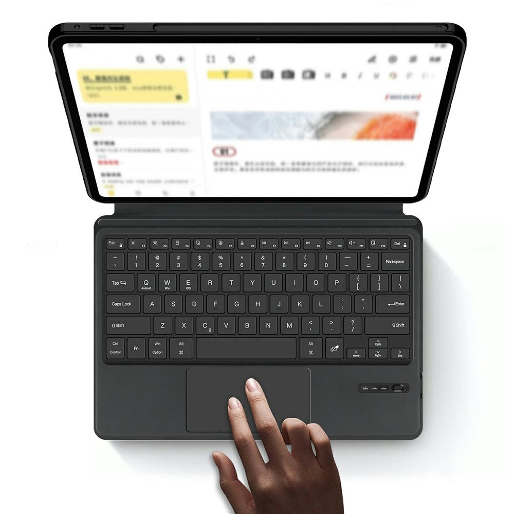 For Xiaomi Pad 7 Magnetic Leather Case + Touchpad Bluetooth-compatible Keyboard with Backlit