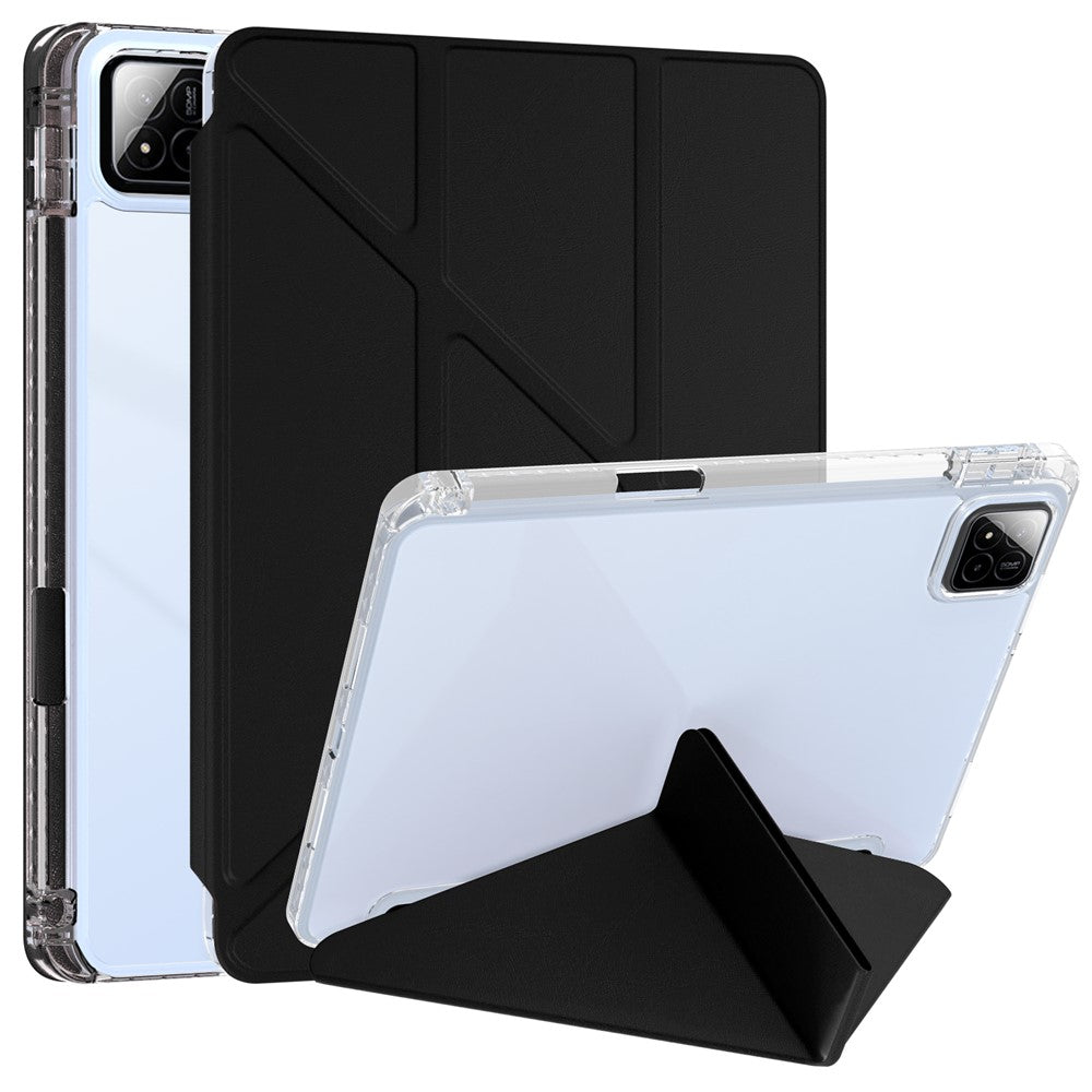 For Xiaomi Poco Pad X1 / Pad 8 Pro / Pad 8 / Pad 7 Pro / Pad 7 Case PU Leather Origami Stand Clear Tablet Cover
