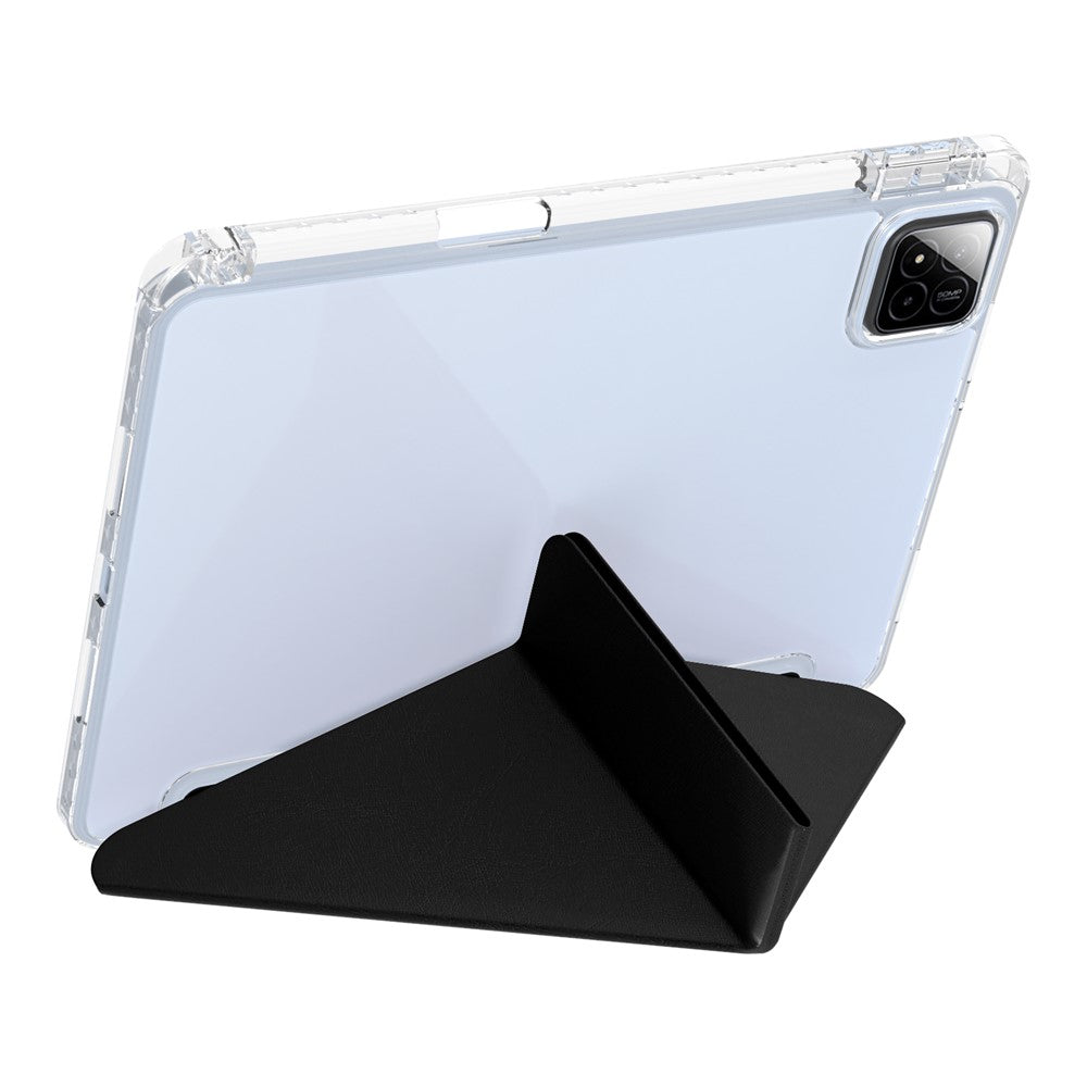 For Xiaomi Poco Pad X1 / Pad 8 Pro / Pad 8 / Pad 7 Pro / Pad 7 Case PU Leather Origami Stand Clear Tablet Cover