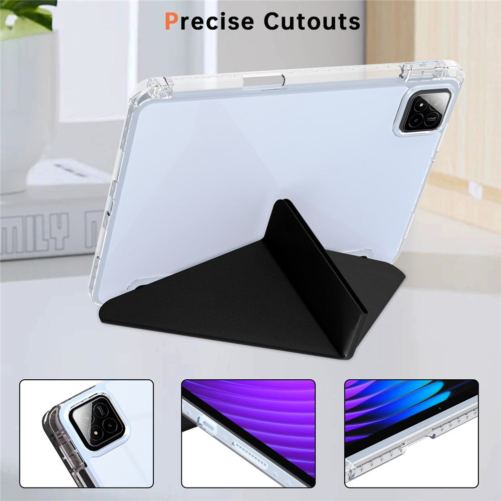 For Xiaomi Poco Pad X1 / Pad 8 Pro / Pad 8 / Pad 7 Pro / Pad 7 Case PU Leather Origami Stand Clear Tablet Cover