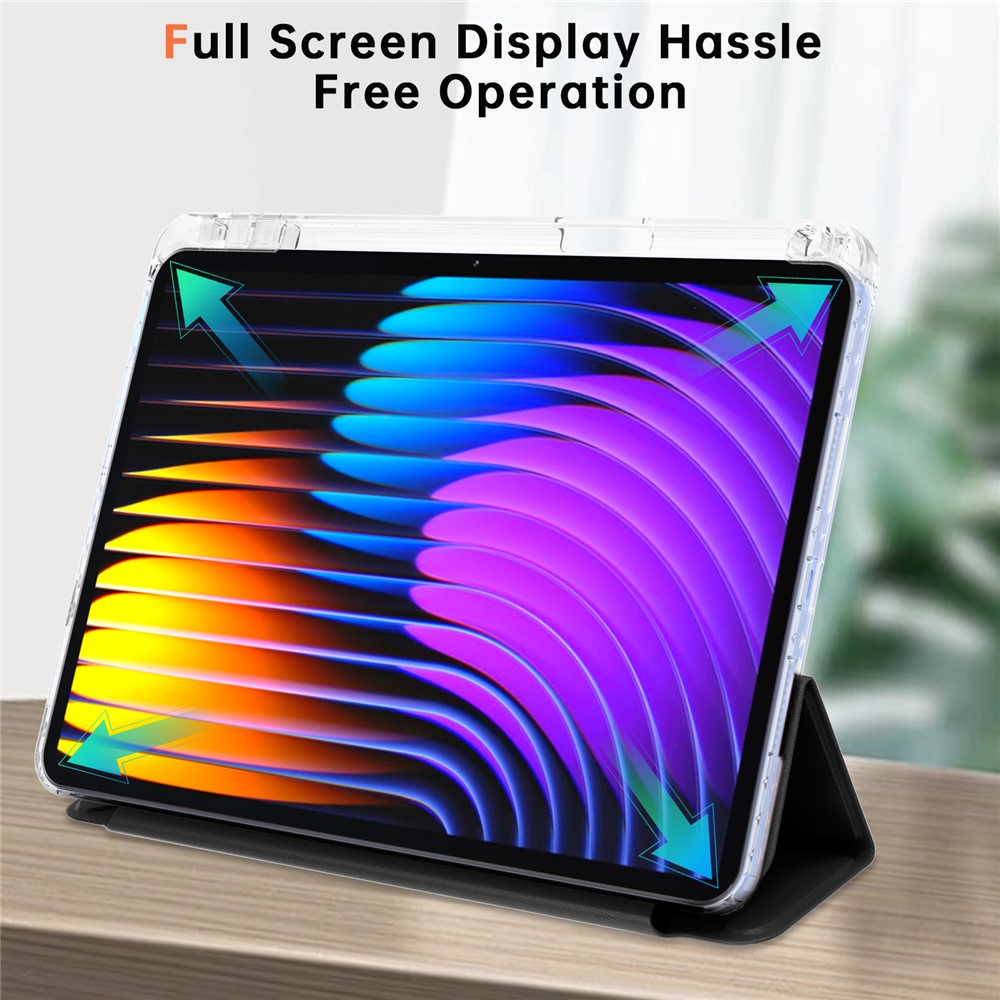For Xiaomi Poco Pad X1 / Pad 8 Pro / Pad 8 / Pad 7 Pro / Pad 7 Case PU Leather Origami Stand Clear Tablet Cover