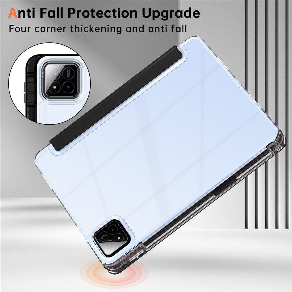 For Xiaomi Poco Pad X1 / Pad 8 Pro / Pad 8 / Pad 7 Pro / Pad 7 Case PU Leather Origami Stand Clear Tablet Cover