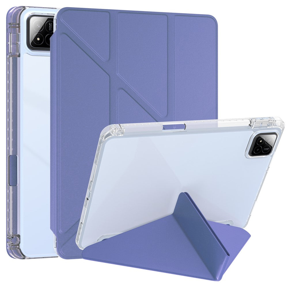 For Xiaomi Poco Pad X1 / Pad 8 Pro / Pad 8 / Pad 7 Pro / Pad 7 Case PU Leather Origami Stand Clear Tablet Cover