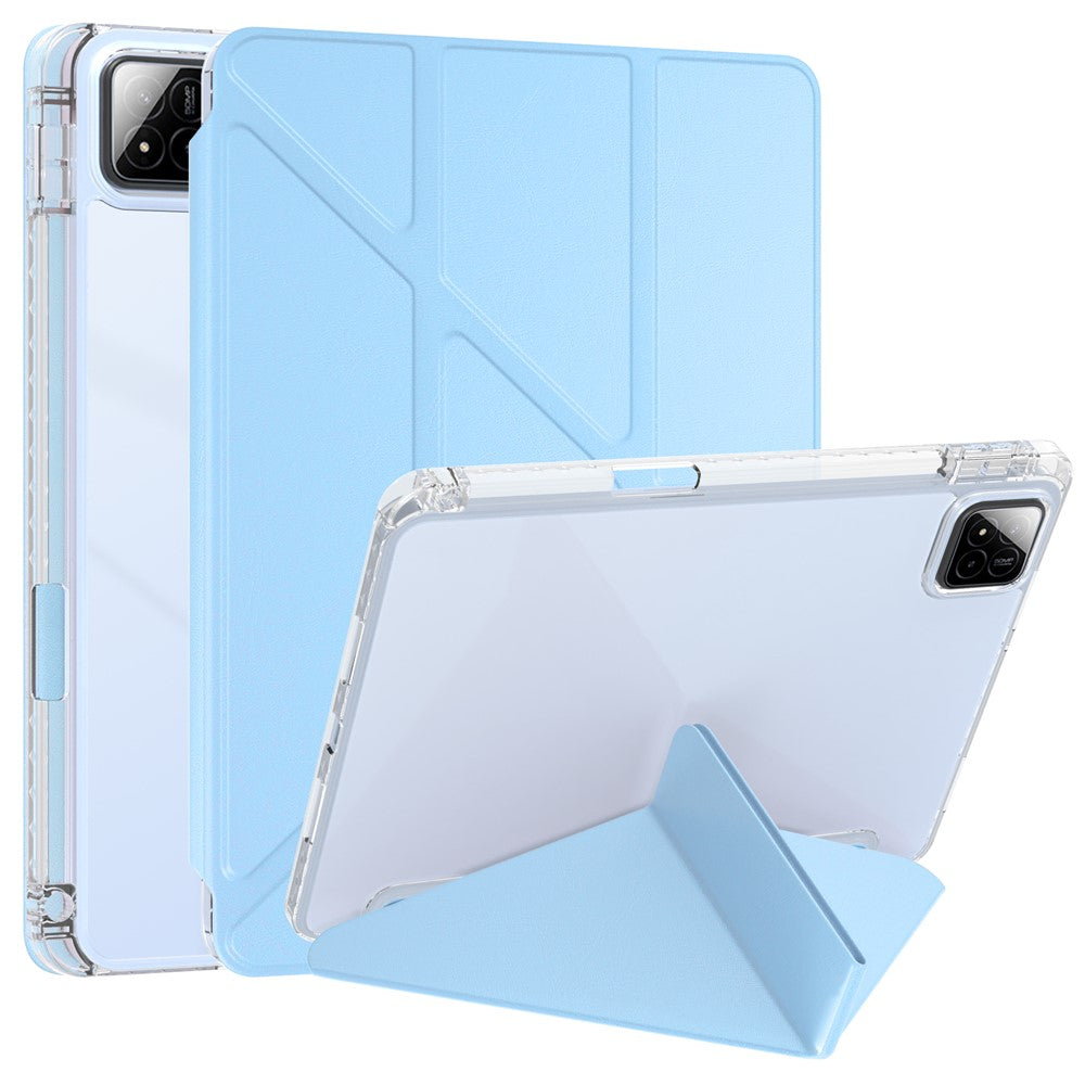 For Xiaomi Poco Pad X1 / Pad 8 Pro / Pad 8 / Pad 7 Pro / Pad 7 Case PU Leather Origami Stand Clear Tablet Cover