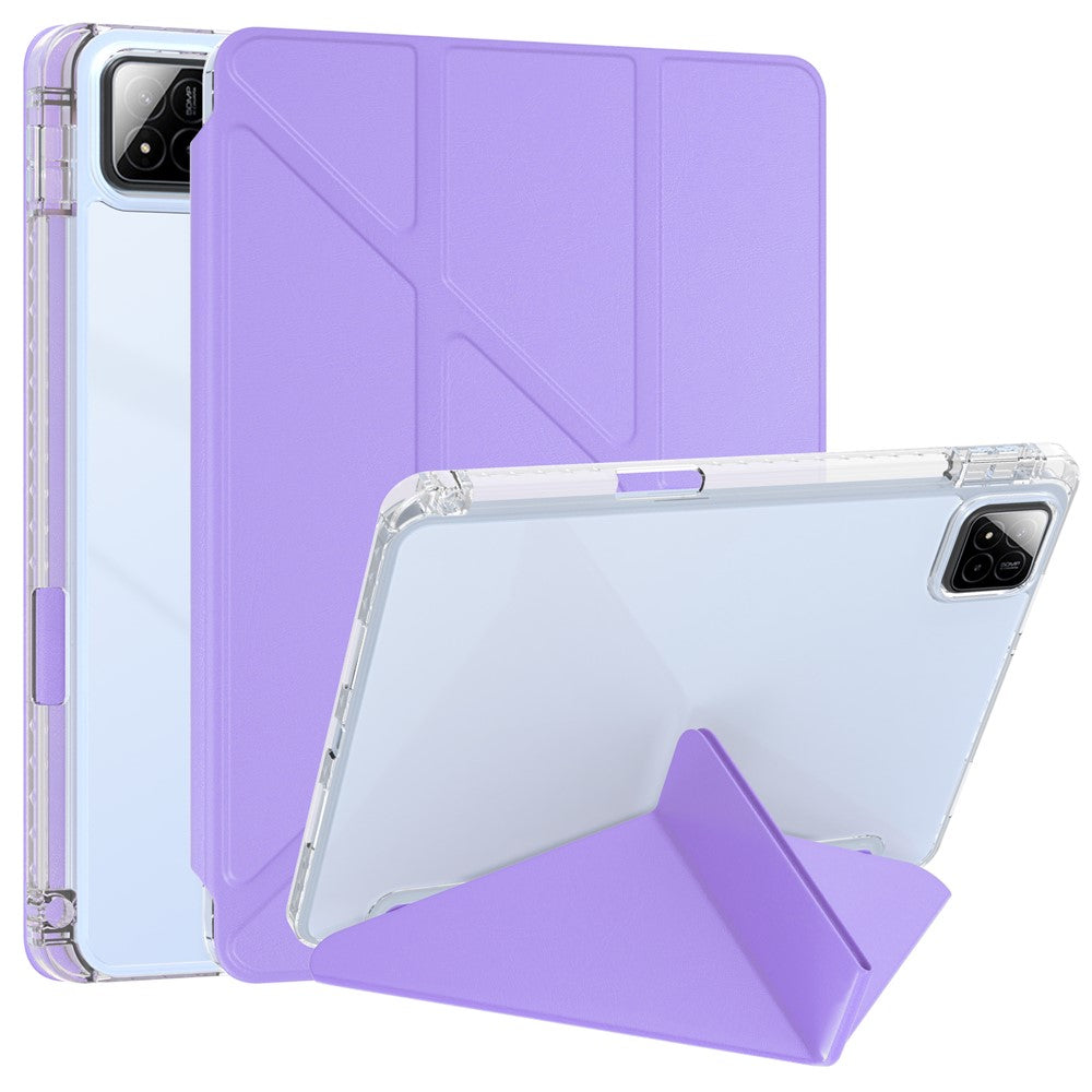 For Xiaomi Poco Pad X1 / Pad 8 Pro / Pad 8 / Pad 7 Pro / Pad 7 Case PU Leather Origami Stand Clear Tablet Cover