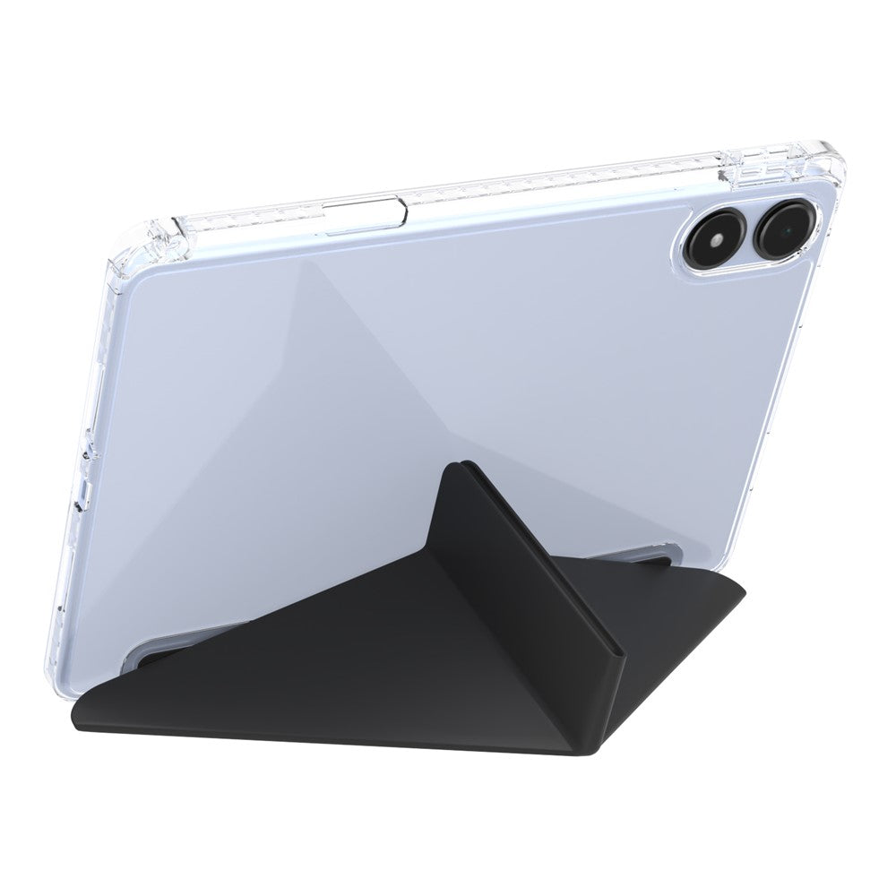 PU Leather Case For Xiaomi Redmi Pad Pro 5G  /  Pad Pro  /  Poco Pad 4G Origami Stand Clear Tablet Cover