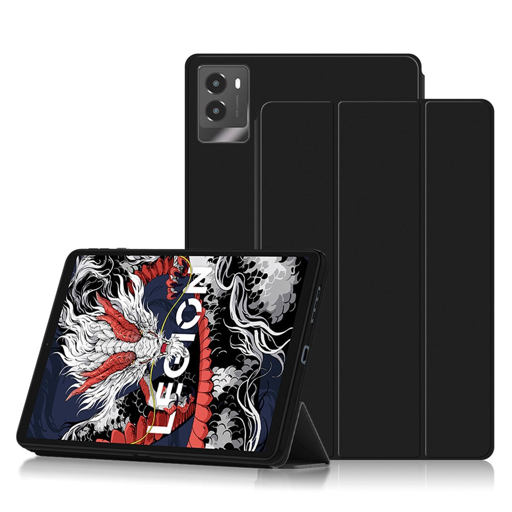 For Lenovo Legion Y700 (2024) Case PU Leather TPU Back Trifold Stand Tablet Cover Auto Wake / Sleep