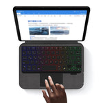 For Lenovo Legion Y700 (2024) Leather Case + Touchpad Bluetooth-compatible Keyboard with Backlit