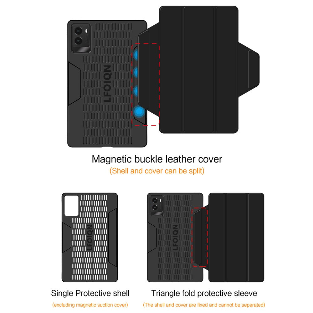 For Lenovo Legion Y700 (2024) Case Trifold Stand Detachable Magnetic Leather Tablet Cover