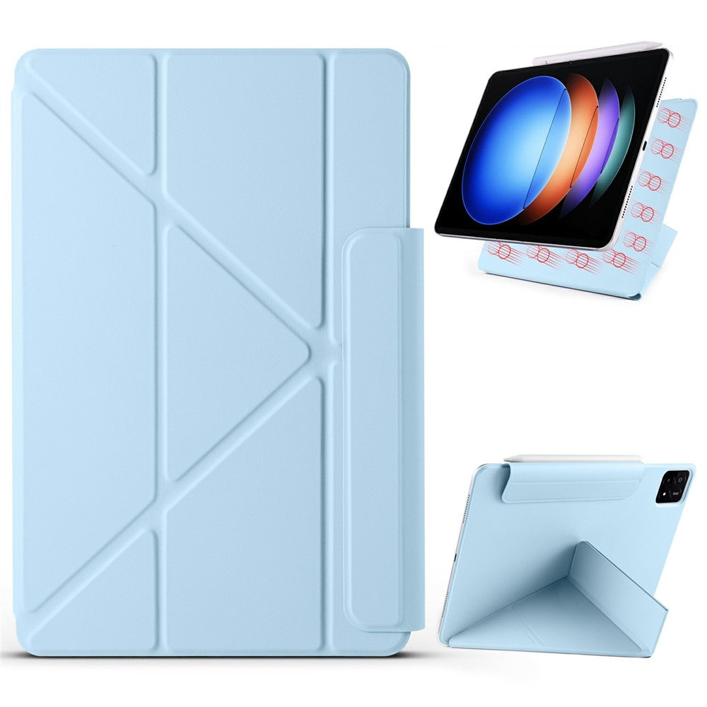 For Xiaomi Pad 6S Pro 12.4 Case PC + PU Leather Origami Stand Magnetic Tablet Cover