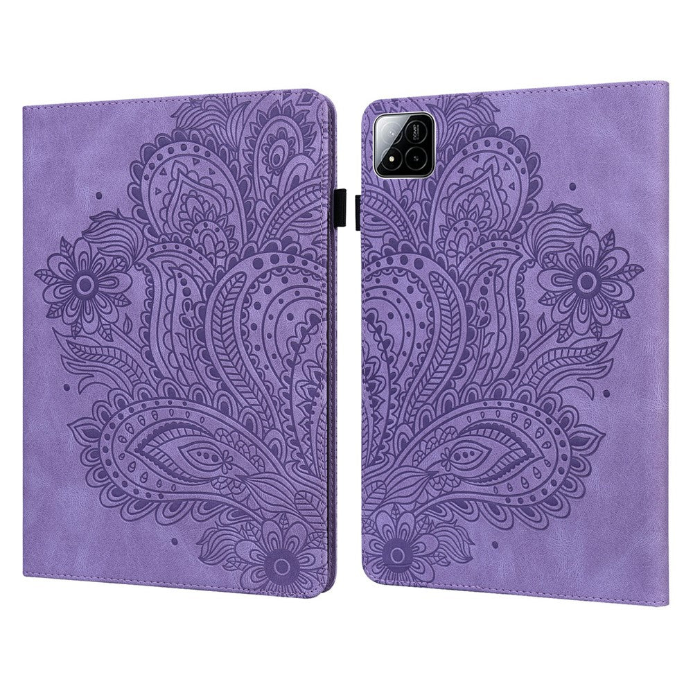 For Xiaomi Poco Pad X1 / Pad 8 Pro / Pad 8 / Pad 7 Pro / Pad 7 Case Peacock Flower Pattern Card Holder Leather Tablet Cover