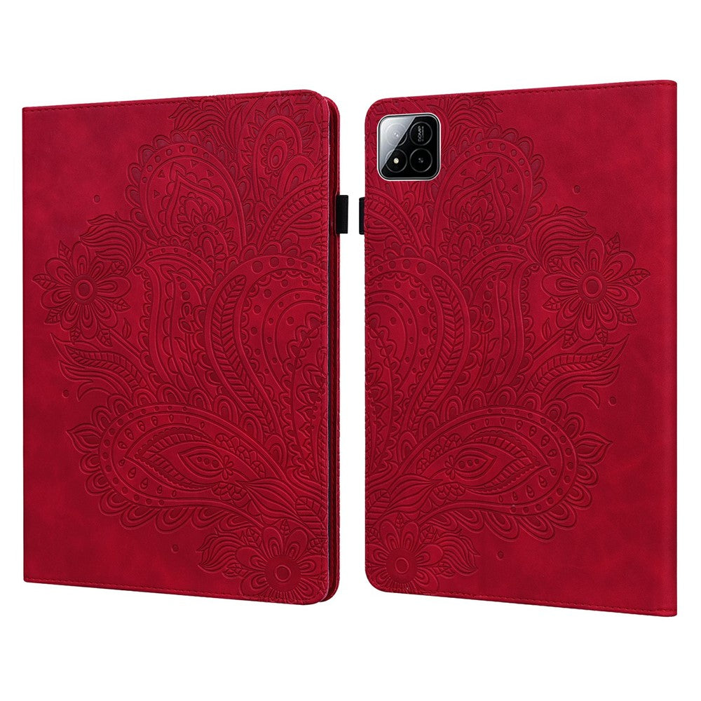 For Xiaomi Poco Pad X1 / Pad 8 Pro / Pad 8 / Pad 7 Pro / Pad 7 Case Peacock Flower Pattern Card Holder Leather Tablet Cover
