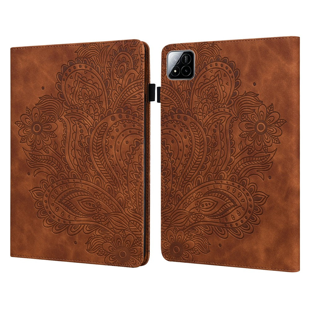 For Xiaomi Poco Pad X1 / Pad 8 Pro / Pad 8 / Pad 7 Pro / Pad 7 Case Peacock Flower Pattern Card Holder Leather Tablet Cover