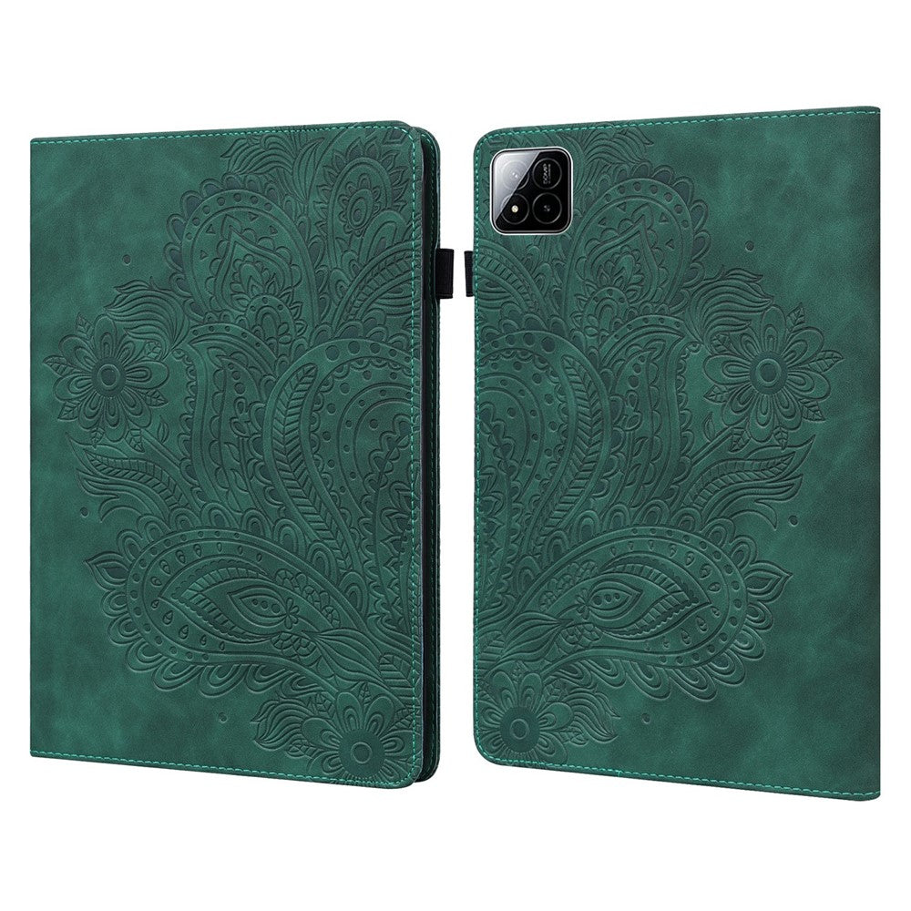 For Xiaomi Poco Pad X1 / Pad 8 Pro / Pad 8 / Pad 7 Pro / Pad 7 Case Peacock Flower Pattern Card Holder Leather Tablet Cover