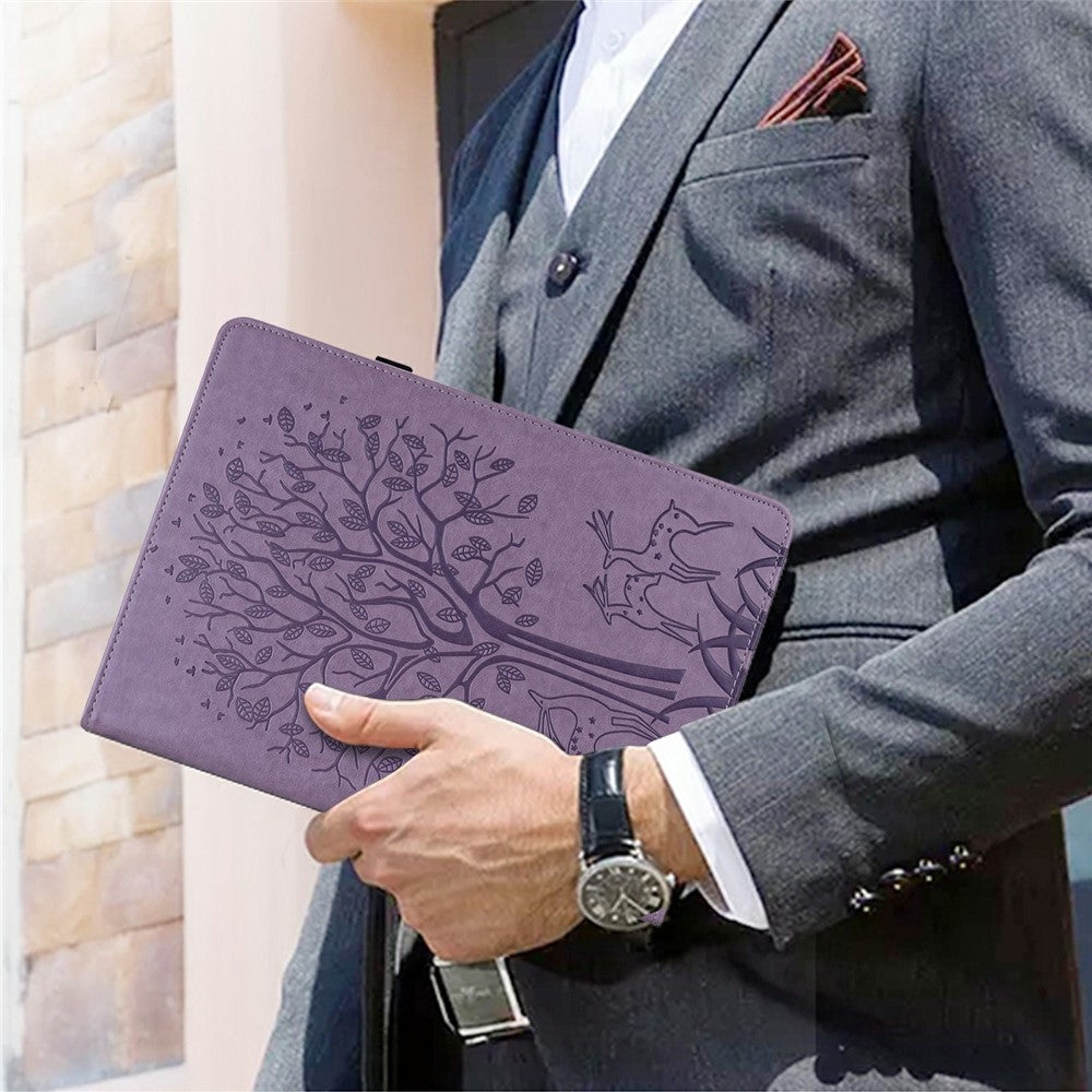 For Honor Pad X8b / Pad X8a Case PU Leather Stand Tree Deer Pattern Tablet Cover