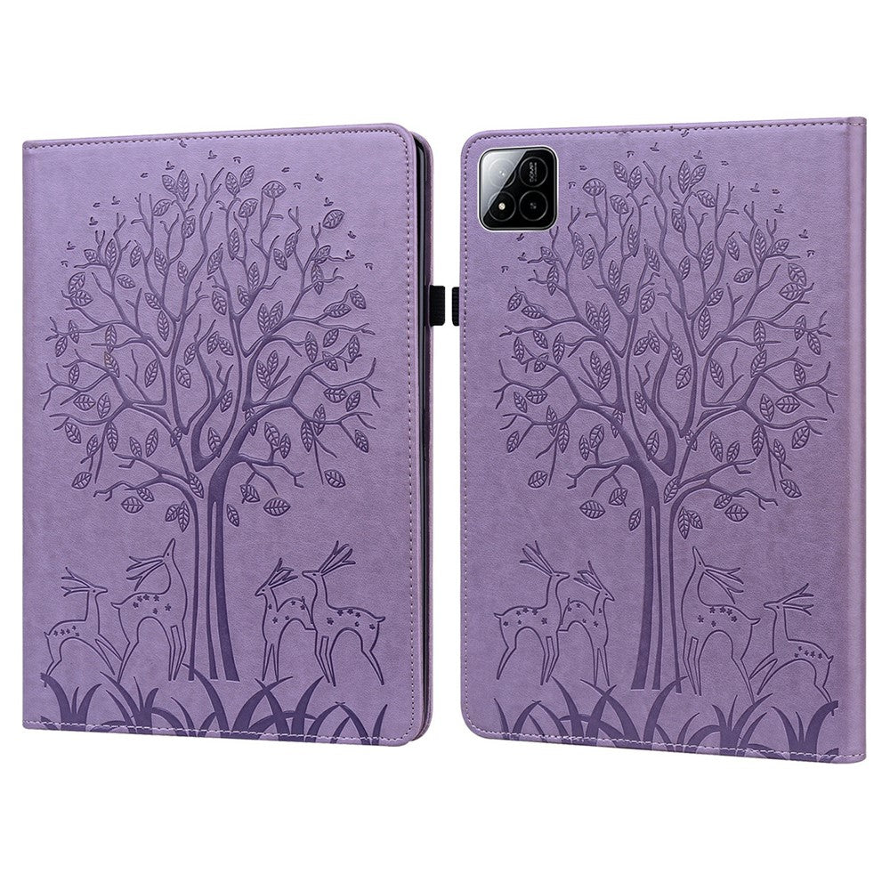 For Xiaomi Poco Pad X1 / Pad 8 Pro / Pad 8 / Pad 7 Pro / Pad 7 Case PU Leather Stand Tree Deer Pattern Tablet Cover