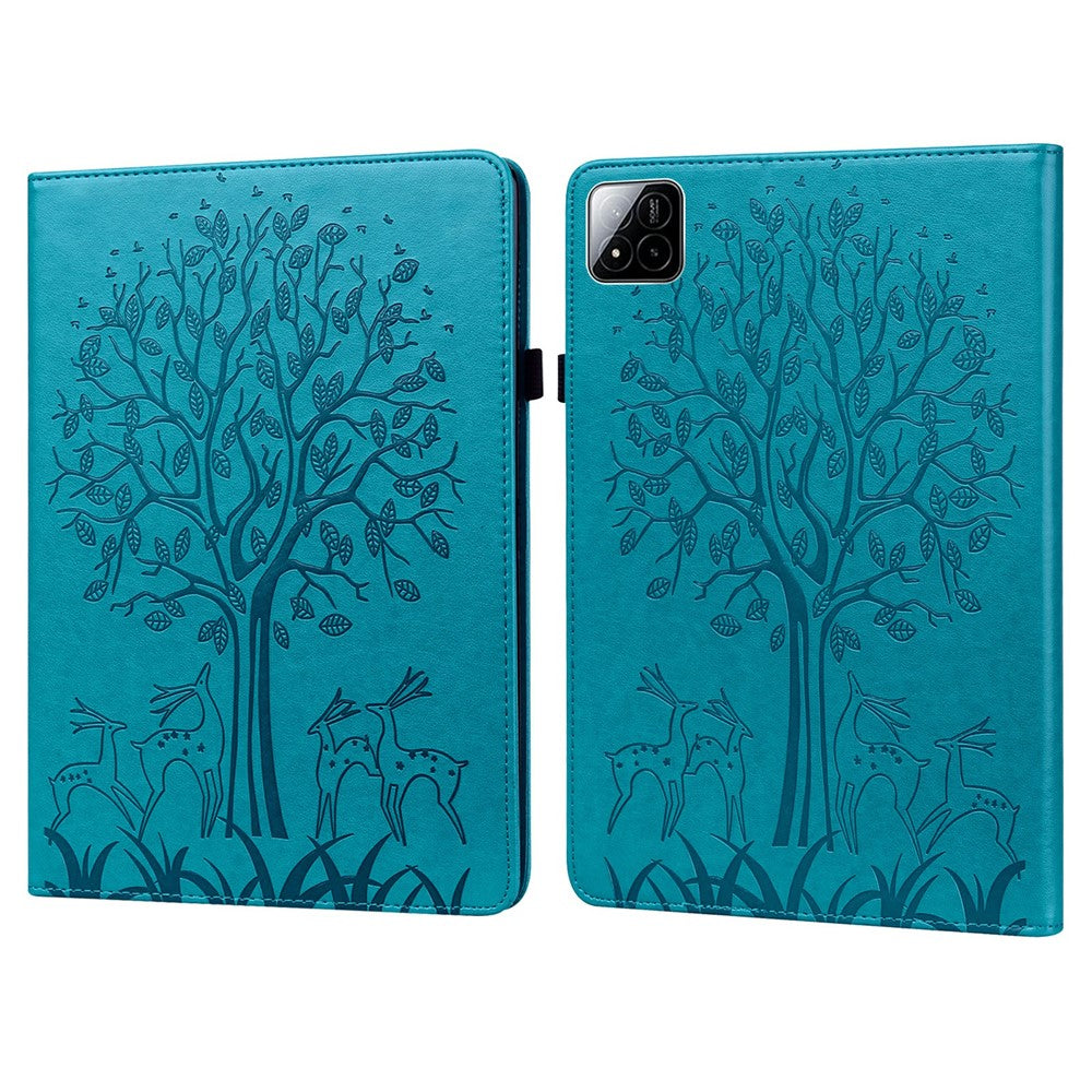 For Xiaomi Poco Pad X1 / Pad 8 Pro / Pad 8 / Pad 7 Pro / Pad 7 Case PU Leather Stand Tree Deer Pattern Tablet Cover