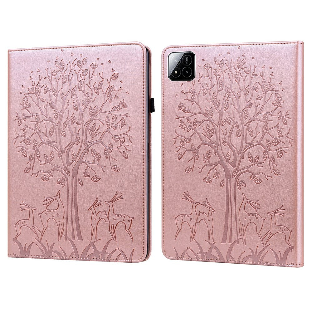 For Xiaomi Poco Pad X1 / Pad 8 Pro / Pad 8 / Pad 7 Pro / Pad 7 Case PU Leather Stand Tree Deer Pattern Tablet Cover