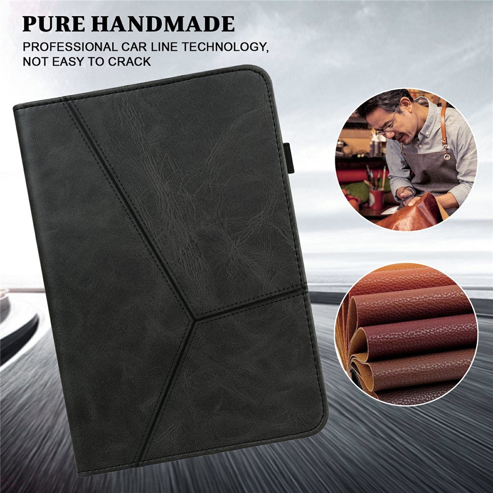 For Honor Pad X8b / Pad X8a Case Line Imprinted PU Leather Card Holder Tablet Stand Cover