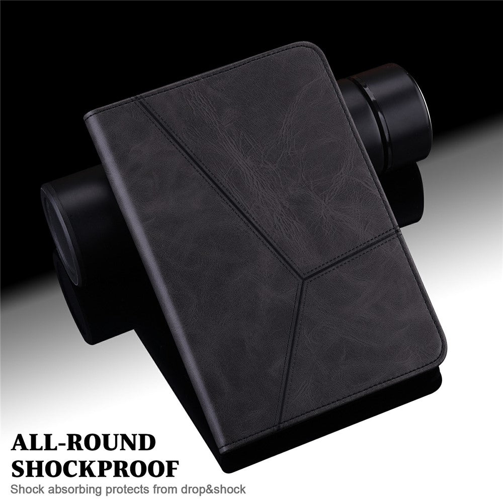 For Honor Pad X8b / Pad X8a Case Line Imprinted PU Leather Card Holder Tablet Stand Cover