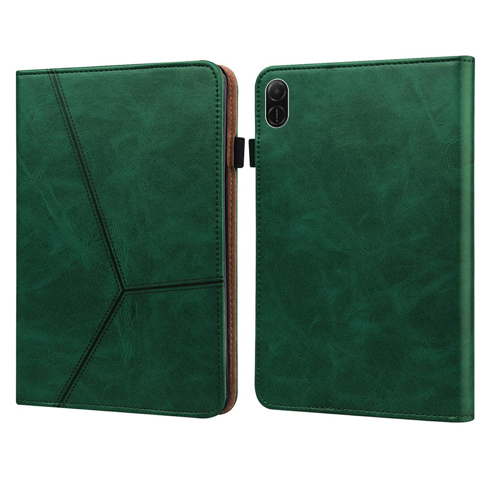 For Honor Pad X8b / Pad X8a Case Line Imprinted PU Leather Card Holder Tablet Stand Cover