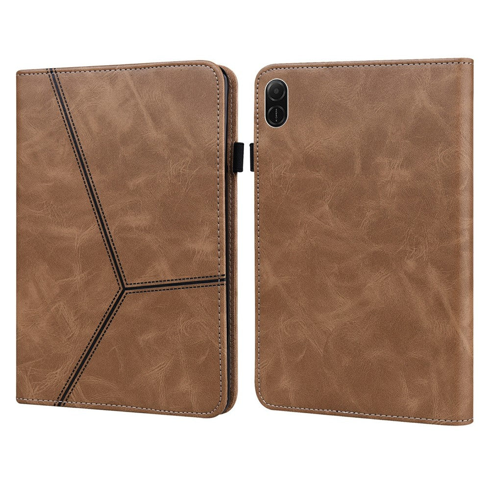 For Honor Pad X8b / Pad X8a Case Line Imprinted PU Leather Card Holder Tablet Stand Cover