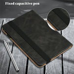 For Xiaomi Poco Pad X1 / Pad 8 Pro / Pad 8 / Pad 7 Pro / Pad 7 Case Line Imprinted PU Leather Card Holder Tablet Stand Cover
