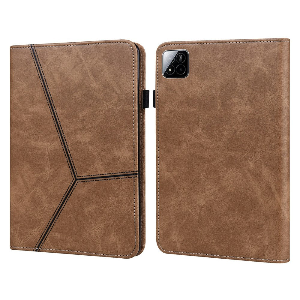 For Xiaomi Poco Pad X1 / Pad 8 Pro / Pad 8 / Pad 7 Pro / Pad 7 Case Line Imprinted PU Leather Card Holder Tablet Stand Cover