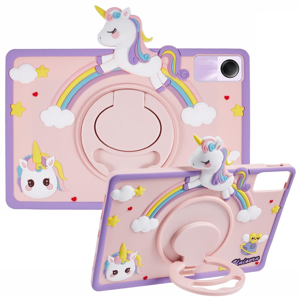 For Xiaomi Redmi Pad SE Silicone Case Kickstand Cute Horse Tablet Cover