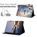 For Samsung Galaxy Tab S9 / S10 FE / S9 FE Case Pattern Leather Tablet Cover with Auto Sleep / Wake, Card Holder