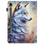 For Samsung Galaxy Tab S9 / S10 FE / S9 FE Case Pattern Leather Tablet Cover with Auto Sleep / Wake, Card Holder