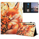 For Samsung Galaxy Tab S9 / S10 FE / S9 FE Case Pattern Leather Tablet Cover with Auto Sleep / Wake, Card Holder